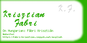 krisztian fabri business card